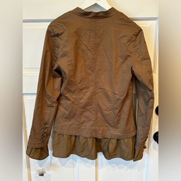 Nwt free people ruffles romance jacket army green - Picture 6 of 11